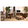 LORINE Brown Shelf Unit with 3 Compartments - Mindi Wood