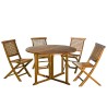 Salon de jardin en bois teck huilé - MAEVA - 4/5 personnes