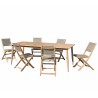 Salon de jardin en bois teck KIM - 6/8 pers