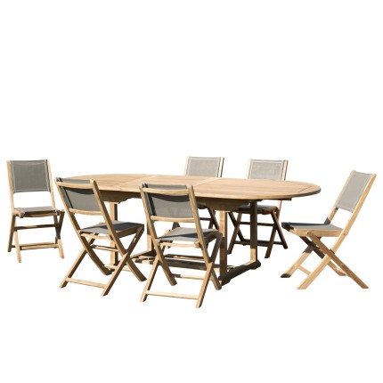 Teak Wood Garden Furniture Set - Premium Outdoor Dining Set