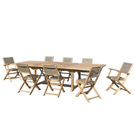 Premium Teak Wood Garden Furniture Set for 10/12 People