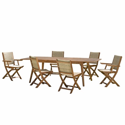 Salon de jardin VICK en bois 8/10 pers