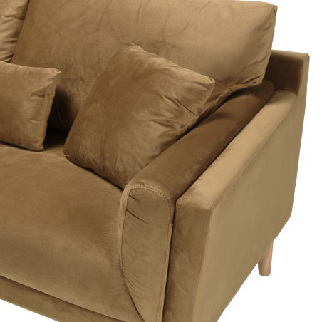 NELSON PARIS 3-Seater Sofa in Camel Fabric