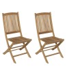 Ensemble 2 chaises de jardin Lombock en teck