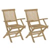 Ensemble 2 fauteuils jardin Java bois Teck