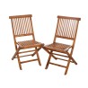 Ensemble 2 chaises de jardin Java Teck huilé MAEVA