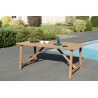 Salon de jardin en bois teck 6/8 pers - Table rectangulaire 180*90 cm
