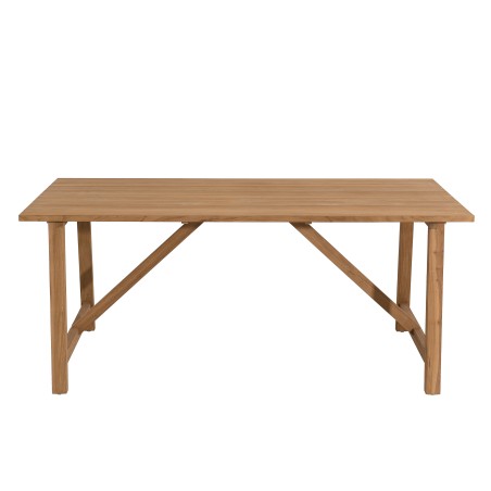 Salon de jardin en bois teck 6/8 pers - Table rectangulaire 180*90 cm