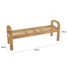 LORINE Two-Seater Bench in Mindi Wood and Rattan
