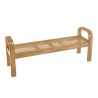 LORINE Two-Seater Bench in Mindi Wood and Rattan