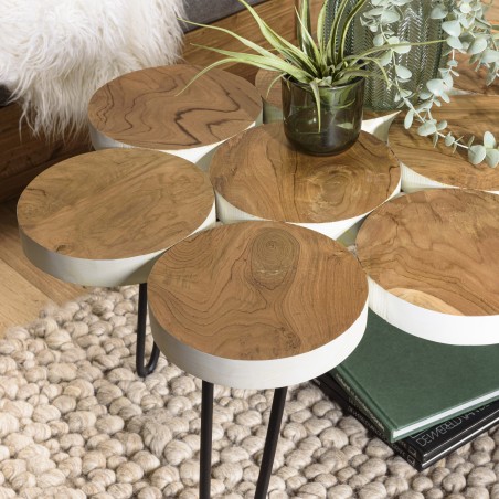 SAM - Round Teak Wood Coffee Table