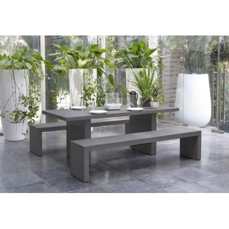 Hector Concrete Fibre Garden Furniture Set for 8 People - Outdoor Set