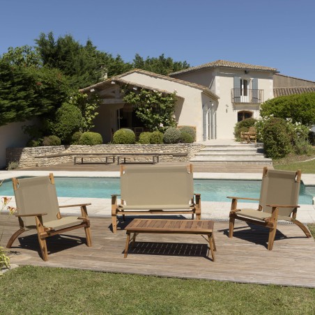 Salon de jardin VICK en bois acacia 4 pers