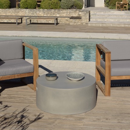 Table basse ronde HECTOR en béton 79x79cm