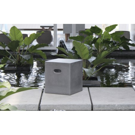 Cube en béton HECTOR 40x40 cm gris foncé