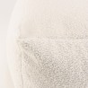 Pouf carré AGATHE en tissu bouclette blanc