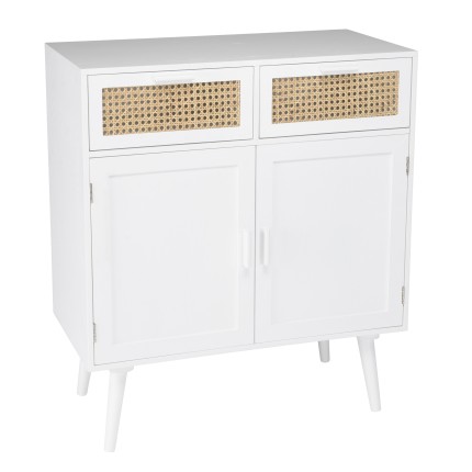 SMANDY White Sideboard with 2 Doors and 2 Drawers | Home Decor