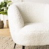 AGATHE - Cozy Armchair in White Bouclé Fabric