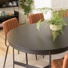 Table à manger ovale noire DALY 240x104cm