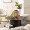 Table basse ronde noire DALY 90x90cm métal