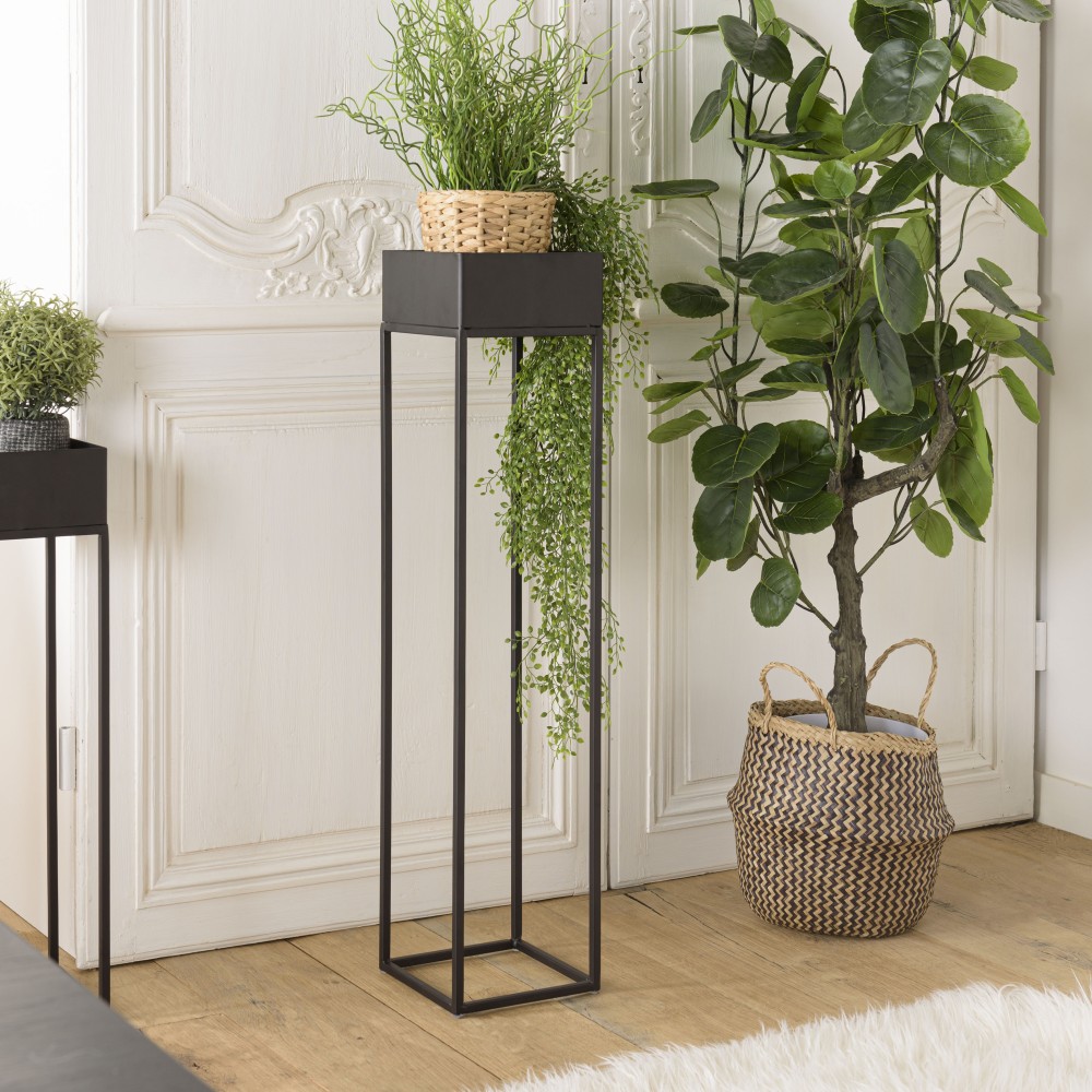 DALY Square Stool/Plant Stand GM Black - Metal Base DALY Square Stool/Plant Stand GM Black - Metal Base