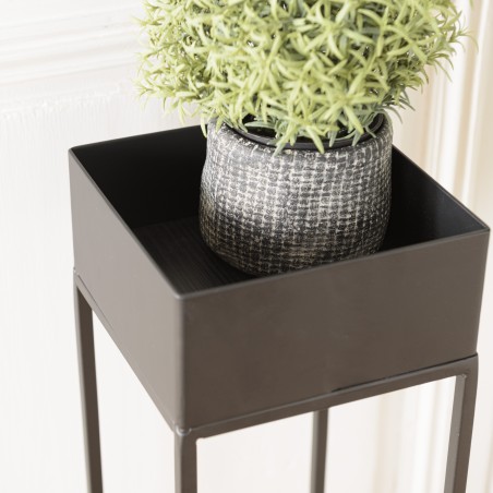 DALY Square Stool/Plant Stand MM Black - Metal Base