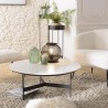 Table basse ronde DALY 78x78cm effet marbre