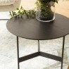 Table basse ronde noire DALY 50x50cm