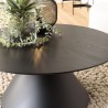 Table basse ronde noire DALY 78x78cm