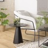 Table d’appoint DALY ronde noire 50x50cm
