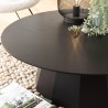 Table basse ronde noire DALY 90x90cm