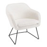 AGATHE Urban Armchair in White Bouclé Fabric - Cozy and Stylish