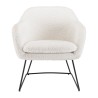 AGATHE Urban Armchair in White Bouclé Fabric - Cozy and Stylish