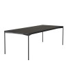 DALY Black Rectangular Dining Table 220x100cm - Metal Base