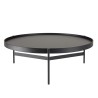 Table basse ronde DALY en métal noir 102x102cm