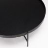 Table basse ronde DALY en métal noir 102x102cm