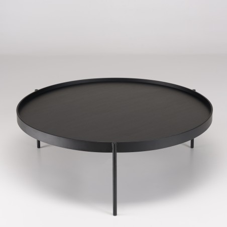 Table basse ronde DALY en métal noir 102x102cm