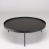 Table basse ronde DALY en métal noir 102x102cm