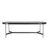 Table à manger ovale noire DALY 240x104cm