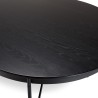 DALY Black Oval Dining Table 240x104cm - Stylish Metal Base
