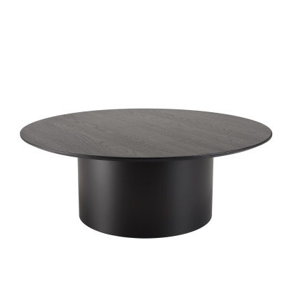 Table basse ronde noire DALY 90x90cm métal