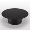 Table basse ronde noire DALY 90x90cm métal