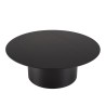 Table basse ronde noire DALY 90x90cm métal