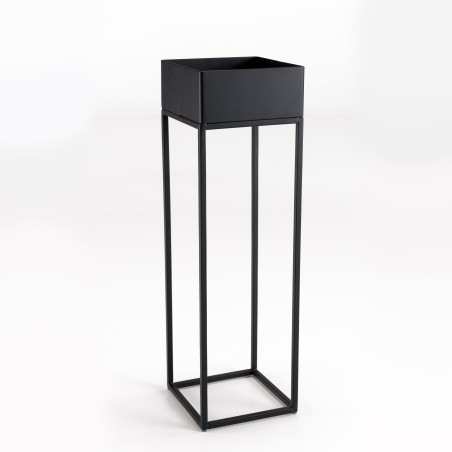 DALY Square Stool/Plant Stand MM Black - Metal Base