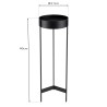 DALY Round Plant Stand - Black Metal Base - Elegant Plant Holder