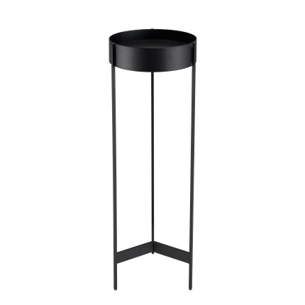 DALY Round Plant Stand - Black Metal Base - Elegant Plant Holder