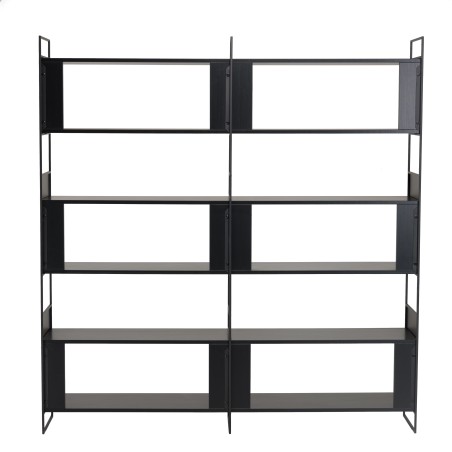 Étagère DALY 10 niches 5 niveaux noire en métal