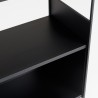 DALY Shelf Unit with 5 Compartments and 5 Levels - Black Metal Base