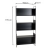 DALY Shelf Unit with 5 Compartments and 5 Levels - Black Metal Base