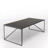 DALY - Black Rectangular Coffee Table 120x60cm Metal Legs